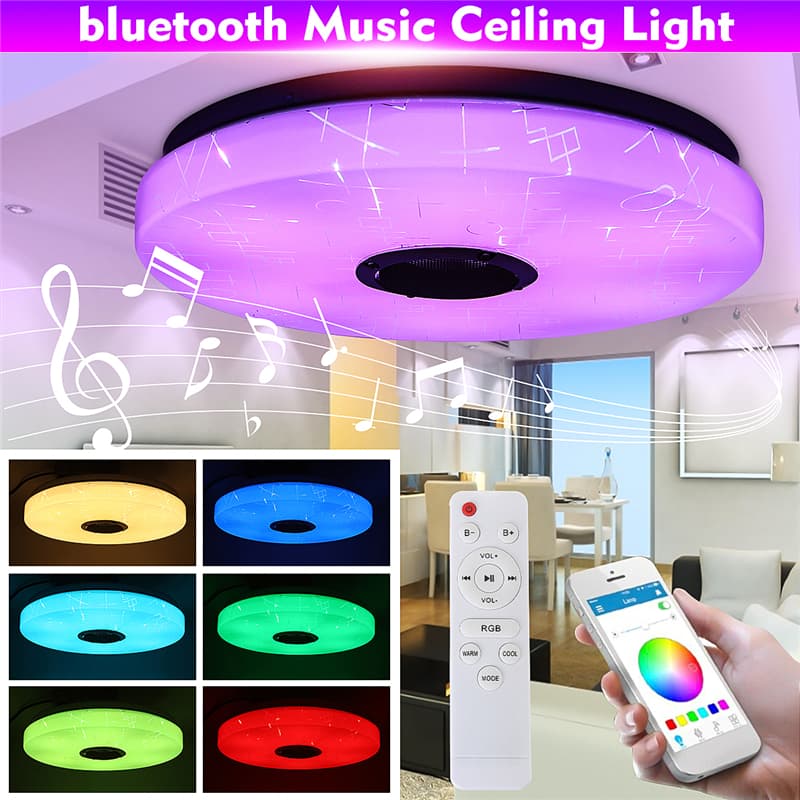 LED-lampa, RGB, Bluetooth, musik, telecom, album