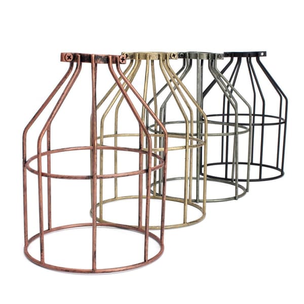 Industriell Retro Vintage hängande bar metall tak ljus hängande lampskärm bur