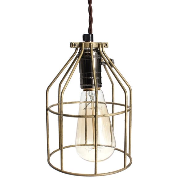 Industriell Retro Vintage hängande bar metall tak ljus hängande lampskärm bur