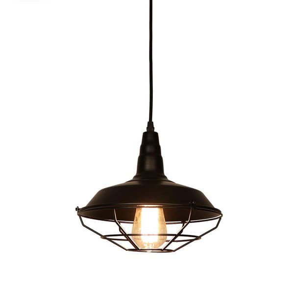 Svart industriell taklampa Farmhouse Vintage Armaturer Metalltråd Bur Rustik Justerbar Kedja Bur Hängande Belysning Kök (Glödlampa ingår ej)