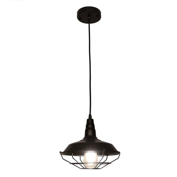 Svart industriell taklampa Farmhouse Vintage Armaturer Metalltråd Bur Rustik Justerbar Kedja Bur Hängande Belysning Kök (Glödlampa ingår ej)