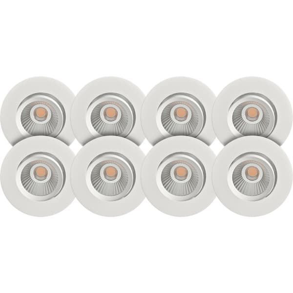 Namron Alfa Eco Downlight 8W matt hvit 8-pack