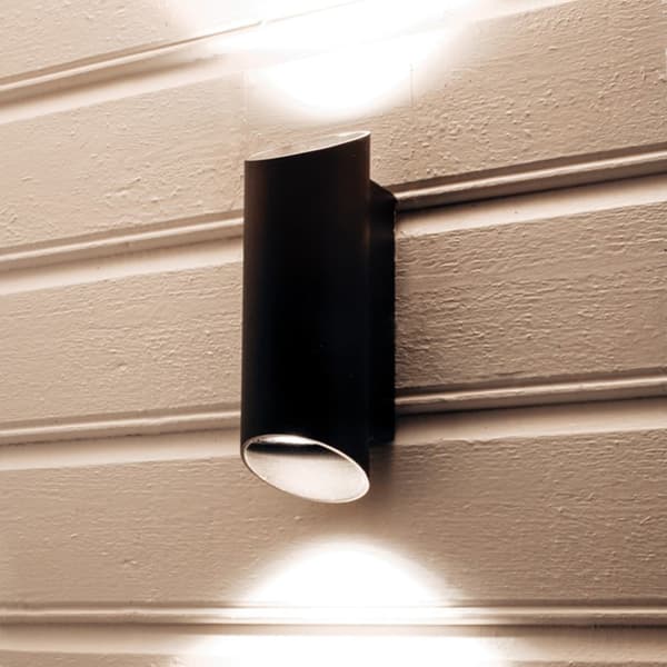 Namron Arya round vegglampe dobbel GU10 sort