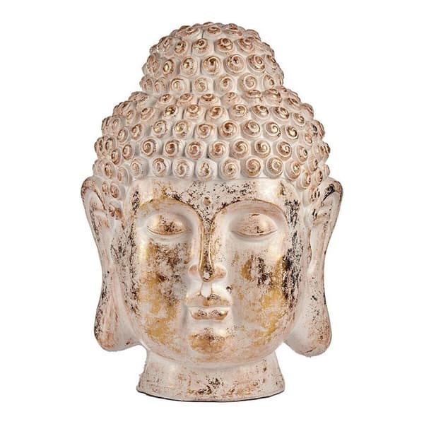 Dekorativ Trädgårdsfigur Ibergarden CC20432 Vit Gyllene Polyresin 45,5 x 68 x 48 cm Huvud Buddha
