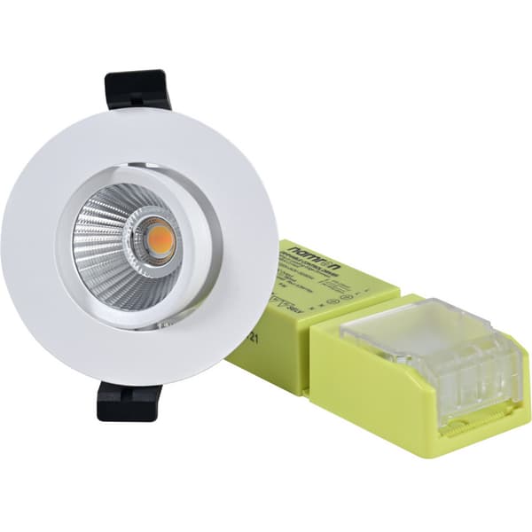 Namron Alfa Eco Downlight WarmDim 8W matt hvit