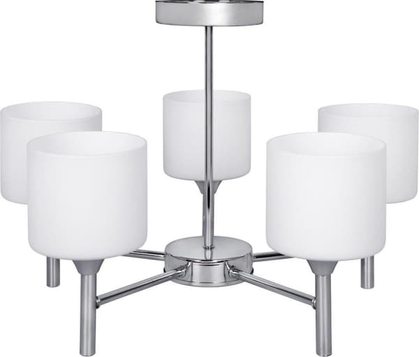 Klassisk taklampa med taklampa Activejet MIRA Chrome 5xE27 för vardagsrum Silver