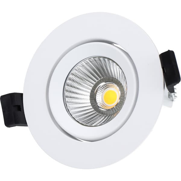Namron Alfa reflektor 360-tilt Downlight 8W matt hvit 4000K
