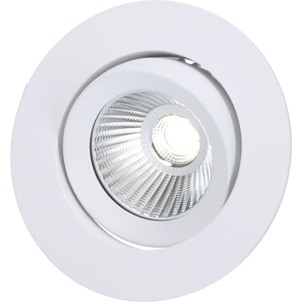 Namron Alfa reflektor 360-tilt Downlight 8W matt hvit 4000K
