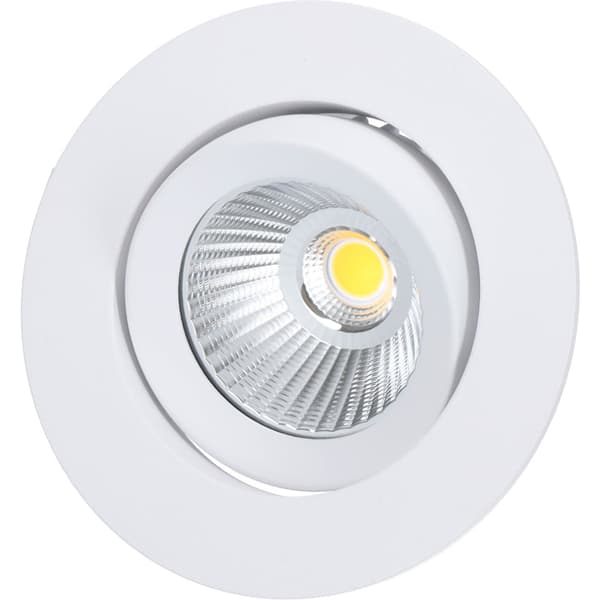 Namron Alfa reflektor 360-tilt Downlight 8W matt hvit 4000K