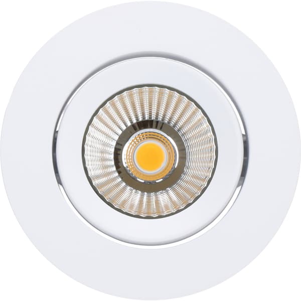 Namron Alfa reflektor 360-tilt Downlight 8W matt hvit 4000K