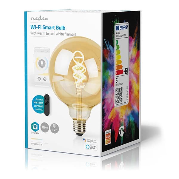 Nedis SmartLife Globe Wi-Fi LED-lampe, E27, 360 lm