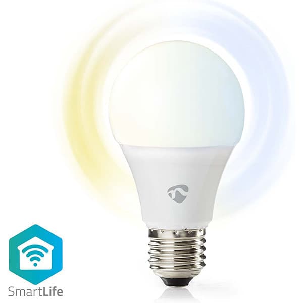 Nedis SmartLife WiFi LED-lampa, E27, 806 lm, vit