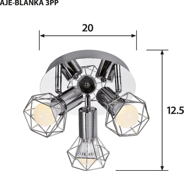 Activejet AJE-BLANKA 3PP taklampa