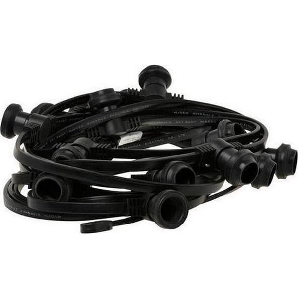 Simply Design P10 Vandtæt Pigtråd Kabel med 15 Fittings 10M Sort