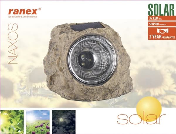 Ranex RA-5000154 aurinkopuutarhalamppu 3 led