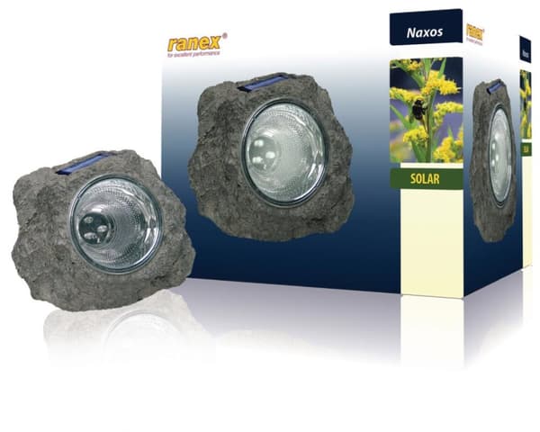 Ranex RA-5000154 Solar Trädgårdslampa 3 Led Brun