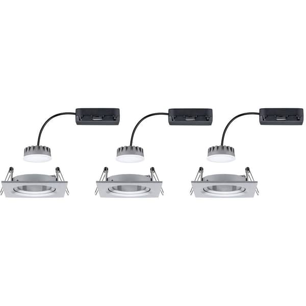 Paulmann 93680 LED-inbyggnadsbelysning Set 3 st 18 W Aluminium (vriden)