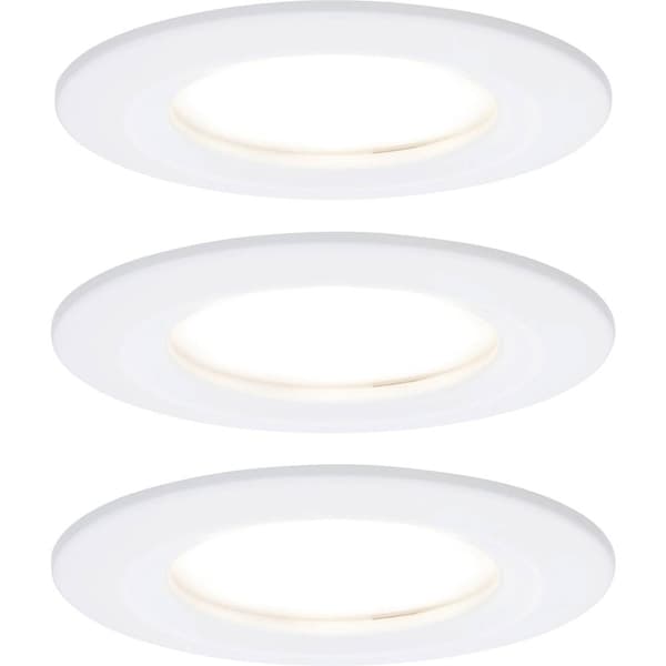 Paulmann LED-badrumsbelysning inbyggnad Set 3 st 18 W Matt vit Vit