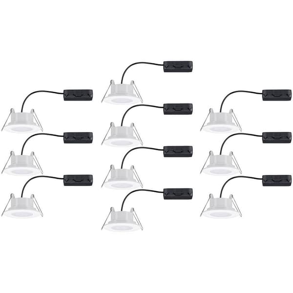 Paulmann LED-badrumsbelysning inbyggnad Set 10 st 65 W Matt vit