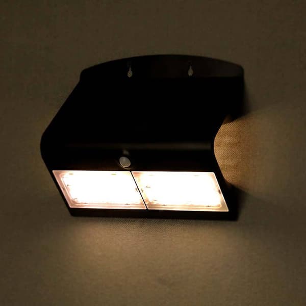 V-TAC 8279 VT-767-7-B Solcells-väggbelysning med rörelsedetektor LED 7.00 W Svart