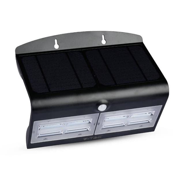 V-TAC 8279 VT-767-7-B Solcells-väggbelysning med rörelsedetektor LED 7.00 W Svart