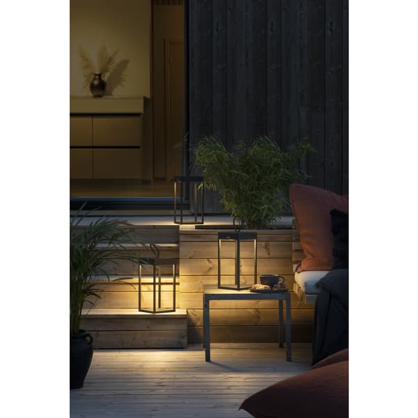 Konstsmide Ravello Oppladbar Lykt 30cm Sort