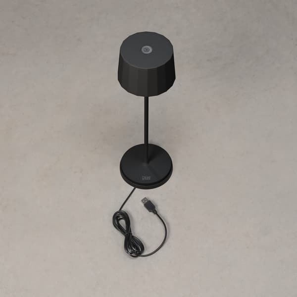 Konstsmide Positano Oppladbar Bordlampe Sort