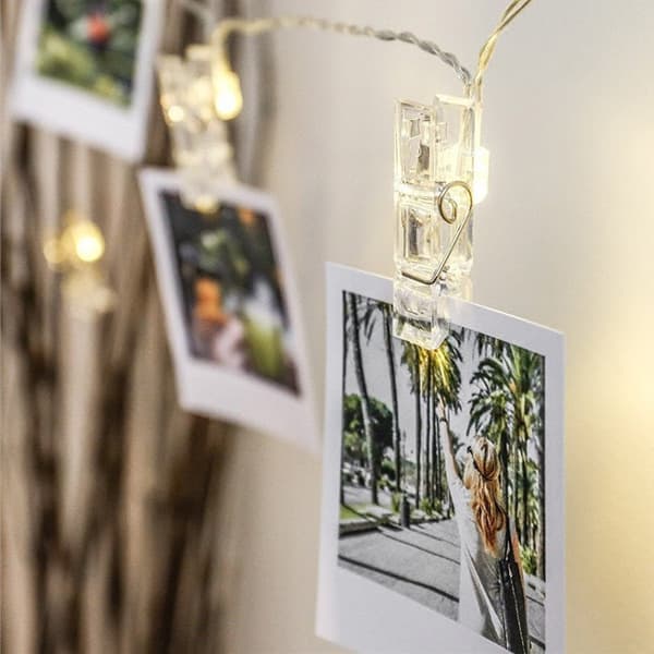 EVE - Hängande fotoklämma med Fairy Light-pinnar