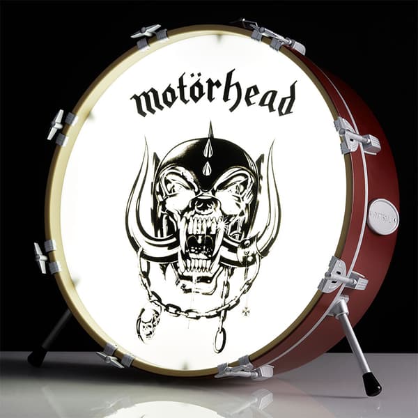 Numskull - Motörhead - Lampa i form av en bastrumma med bandets logotyp