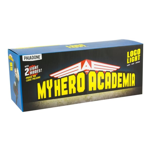 Ljus med My Hero Academia-logotypen