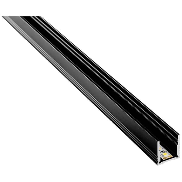 Barthelme 62399101_9005 LED-profil Aluminium (L x B x H) 1000 x 18.4 x 19.7 mm 1 m