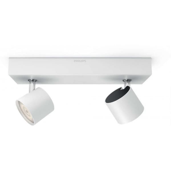 Philips Star WarmGlow LED -spottivalaisin, 2 x 4,5 W, valkoinen Valkoinen
