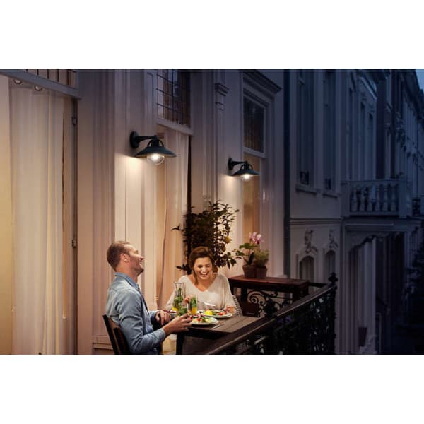 Philips Skarvandt facadebelysning, sort, E27