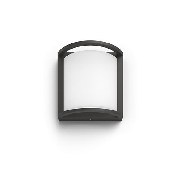 Philips Samondra LED-vägglampa, svart Antracit, Vit