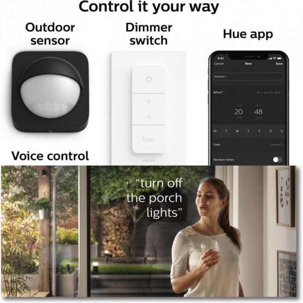 Philips Tuar HUE Outdoor hvid - smart stolpelampe (40 cm)