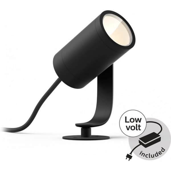 Philips Hue Lily Outdoor white ambiance & color -puutarhan älykohdevalaisinsarja 3kpl, antrasiitti , ulkokäyttöön , 8W