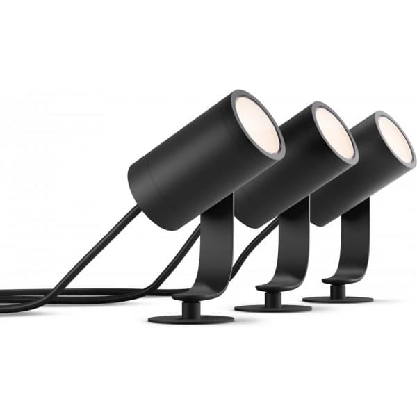 Philips Hue Lily Outdoor white ambiance & color -puutarhan älykohdevalaisinsarja 3kpl, antrasiitti , ulkokäyttöön , 8W