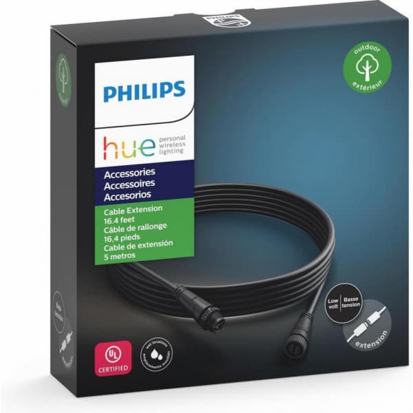 Philips HUE Outdoor förlängningskabel, 5m, svart