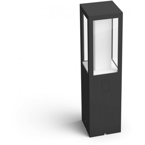 Philips Hue Impress Outdoor-älypollarivalaisin, musta, lisävalaisin 24V -sarjaan, 40 cm, 1200 lm
