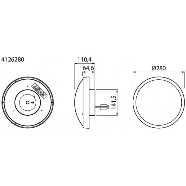 Airam Zeo Duo 280 - loftslysekrone, 850 lm, 12 W, med udskiftelig lysfarve