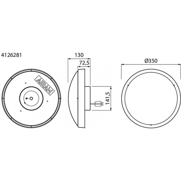 Airam Zeo Duo 350 - takplafond, 1100 lm, 18 W, med utbytbar ljusfärg