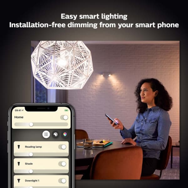 Philips Hue - smartlampe multipakke, BT, White, E27, 2 stk.