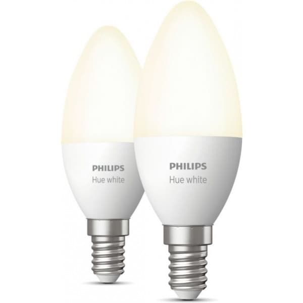 Philips Hue -LED-älylamppu multipack, BT, White, E14, kynttilänmallinen, 2 kpl paketti