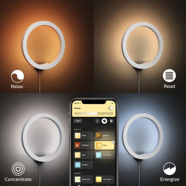Philips Sana HUE -smart väggstrålkastare, BT, White and color ambiance, vit, 25,5 cm