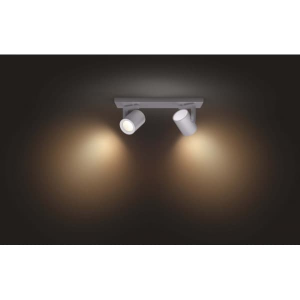 Philips Argenta HUE -smart spotlight, 2-delt BT, White and color ambiance, aluminium