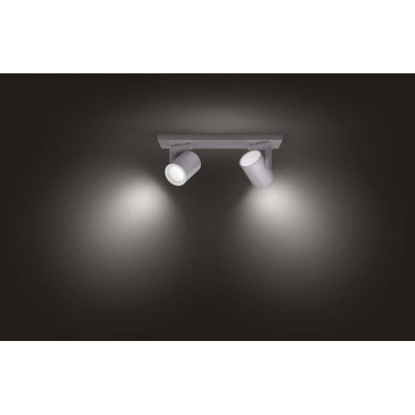 Philips Argenta HUE -smart spotlight, 2-delt BT, White and color ambiance, aluminium