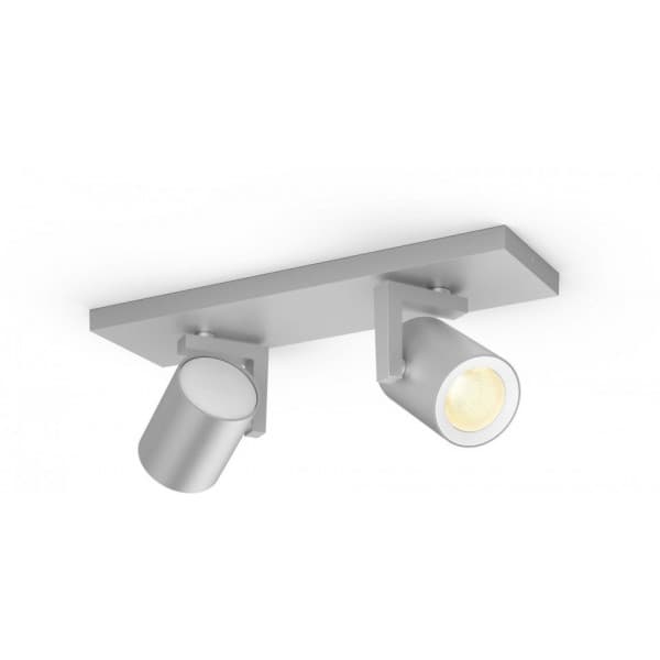 Philips Argenta HUE -smart spotlight, 2-delt BT, White and color ambiance, aluminium