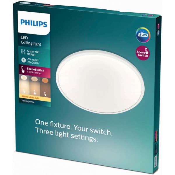Philips myLiving LED CL550 -taklampa, vit, 1500 lm