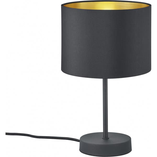 Trio Hostel - bordlampe E27, mat sort/guld
