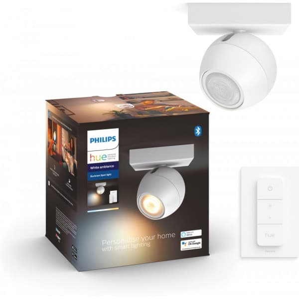 Philips Buckram HUE white ambiance - smartlampe med dæmper, 1-delt, hvid